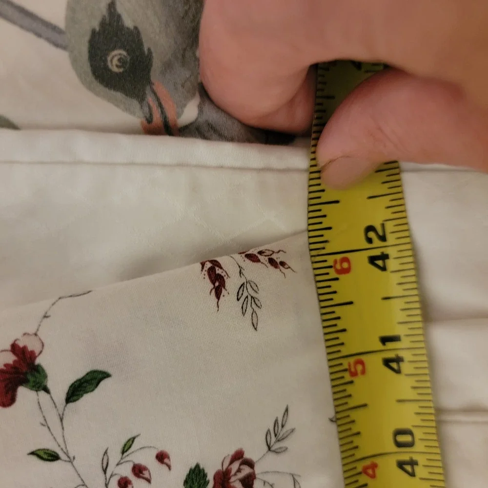 IKEA LJUSÖGA Floral Twin Duvet Cover and Pillowcase Set White Cotton 19489 1609